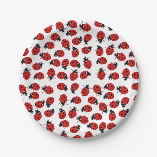Assiettes En Carton Motif Red Ladybug (Devant)