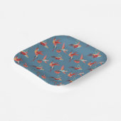 Assiettes En Carton Motif Retro Hummingbird (Angulaire)