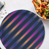 Assiettes En Carton motif Retro Neon des années 80