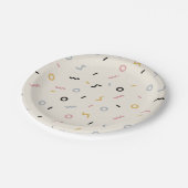 Assiettes En Carton Motif Retro Squiggle (Angle)