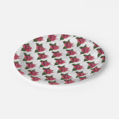 Assiettes En Carton Motif rose (Angle)