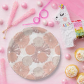 Assiettes En Carton Motif rose Gold Flower (Fête)