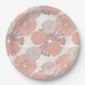Assiettes En Carton Motif rose Gold Flower (Devant)