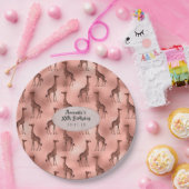 Assiettes En Carton Motif rose Gold Foil Giraffe (Fête)