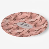 Assiettes En Carton Motif rose Gold Foil Giraffe (Angle)