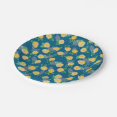 Assiettes En Carton Motif rose jaune (Angle)