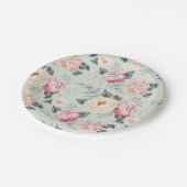 Assiettes En Carton Motif rose Rose Garden (Angle)