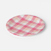 Assiettes En Carton Motif rose Tartan (Angle)