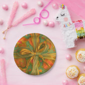 Assiettes En Carton Motif rouge et vert coeur et arc (Fête)