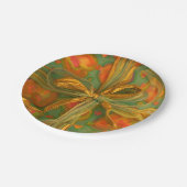 Assiettes En Carton Motif rouge et vert coeur et arc (Angle)