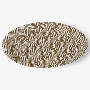 Assiettes En Carton Motif sans couture de style africain. Papier de co