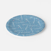 Assiettes En Carton Motif sans fil guitare (Angle)