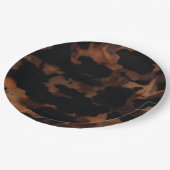 Assiettes En Carton Motif sans fil Tortoiseshell, Chic TortoiseShell (Angle)