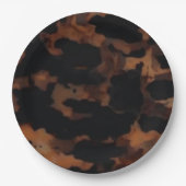 Assiettes En Carton Motif sans fil Tortoiseshell, Chic TortoiseShell (Devant)