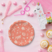 Assiettes En Carton Motif sans joint avec coquillages (Fête)