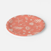 Assiettes En Carton Motif sans joint avec coquillages (Angle)