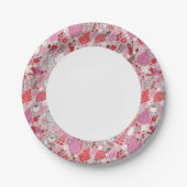 Assiettes En Carton motif savoureux avec oiseaux et fleurs (Devant)