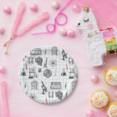 Assiettes En Carton Motif scientifique en chimie scientifique (Fête)