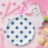 Assiettes En Carton Motif shibori pois (Fête)