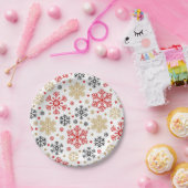 Assiettes En Carton Motif Snowflake (Fête)