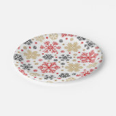 Assiettes En Carton Motif Snowflake (Angle)