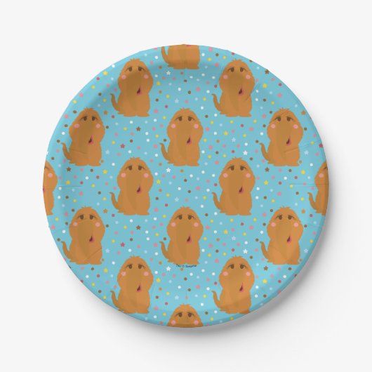 Assiettes En Carton Motif Snuffleupagus Blue Stars & Dots (Devant)