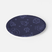 Assiettes En Carton Motif spatial (Angle)