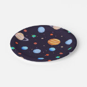 Assiettes En Carton Motif spatial (Angle)