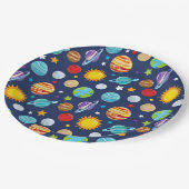 Assiettes En Carton Motif spatial, Planètes, Étoiles, Cosmos, Galaxie (Angle)