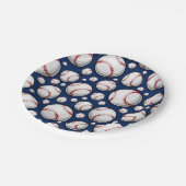 Assiettes En Carton Motif sportif de baseball (Angle)
