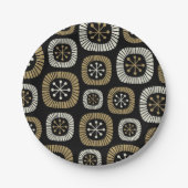 Assiettes En Carton Motif Starburst moderne du milieu du siècle (Devant)