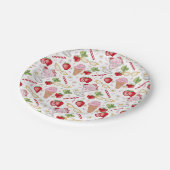 Assiettes En Carton Motif Sundae fraise (Angle)