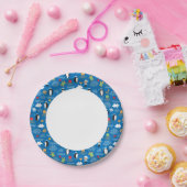 Assiettes En Carton motif sur le thème de la mer (Fête)