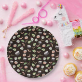Assiettes En Carton Motif sushi noir mignon (Fête)