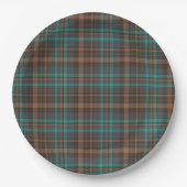 Assiettes En Carton Motif tartan plaid (Devant)