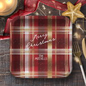 Assiettes En Carton Motif tatan rouge or Noël #7 ID1009