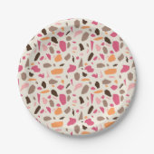 Assiettes En Carton Motif Terrazzo (Devant)