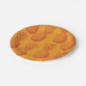 Assiettes En Carton Motif transparent avec ananas (Angle)