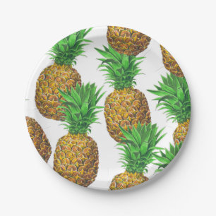 Assiettes En Carton Motif transparent avec ananas