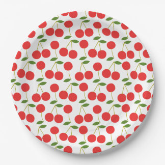 Assiettes En Carton Motif très rouge cerise