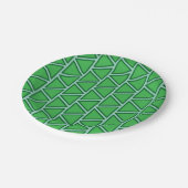 Assiettes En Carton Motif triangle vert trois tons Abstrait (Angle)