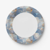 Assiettes En Carton Motif triangulaire Abstrait Cool (Devant)
