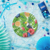 Assiettes En Carton Motif tropical (Fête)
