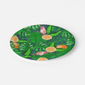 Assiettes En Carton Motif tropical, colibris (Angle)
