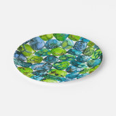 Assiettes En Carton Motif turquoise (Angle)