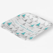 Assiettes En Carton Motif turquoise d'arbre de Noël n° 5 ID1009 (Angulaire)