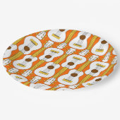 Assiettes En Carton Motif Ukulele vertical (Angle)