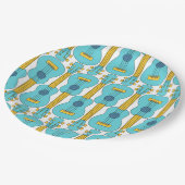 Assiettes En Carton Motif Ukulele vertical (Angle)