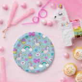 Assiettes En Carton Motif Unicorn mignon (Fête)