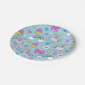 Assiettes En Carton Motif Unicorn mignon (Angle)